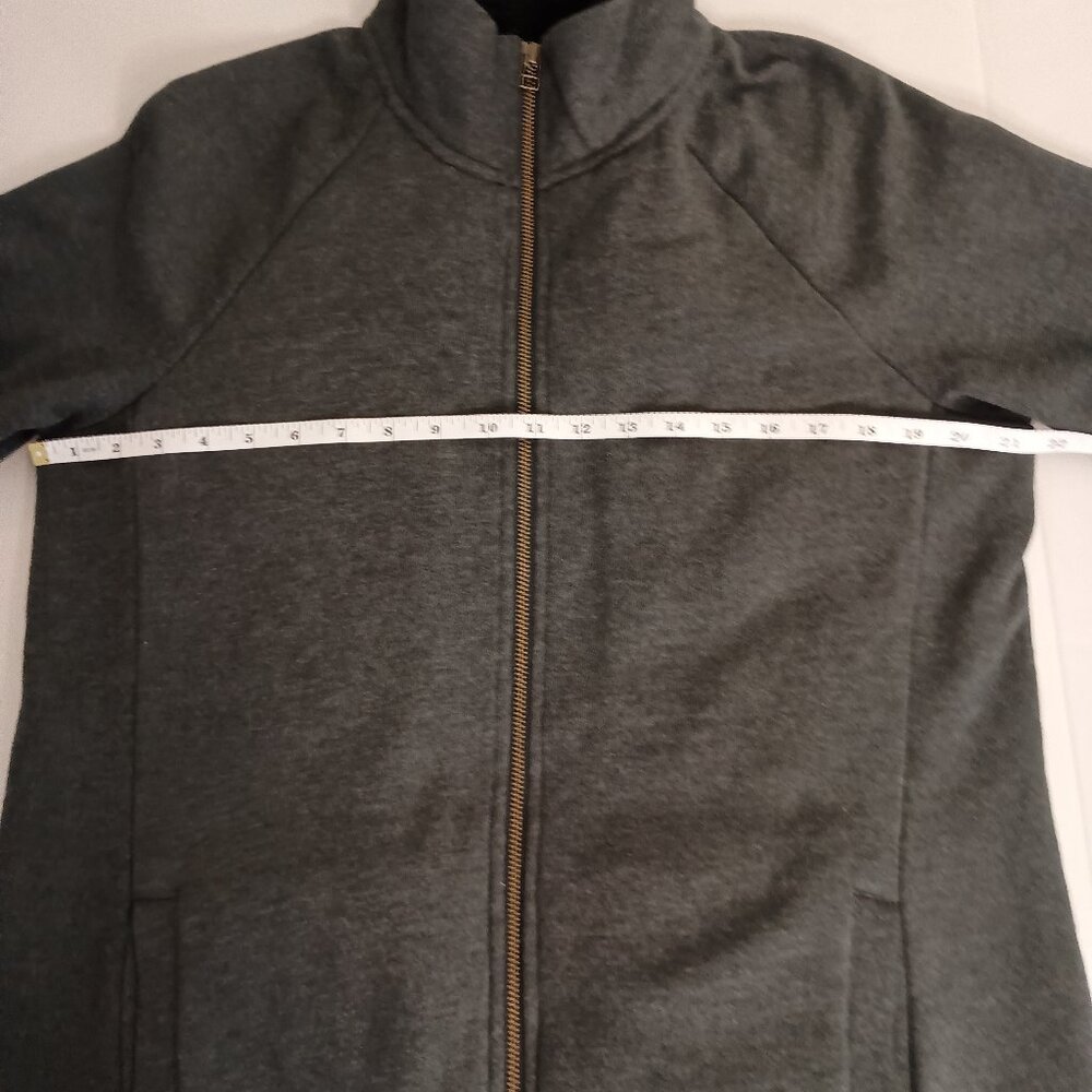 L.L. Bean 1912 Sherpa-Lined Full-Zip Long Sweatshirt Charcoal Women’s Size M - Picture 8 of 16
